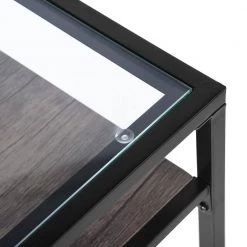 39.4 in. Rectangular Black Computer Desks with Metal Frame by Homy Casa -Homy Casa Shop black homy casa computer desks tom 44 1000