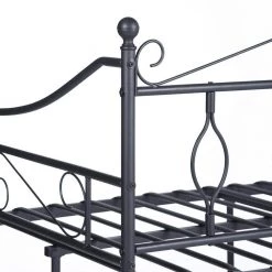 Black Twin Daybed Metal Platform Bed Foundation by Homy Casa -Homy Casa Shop black homy casa daybeds mangold twim lmkz fa 1000