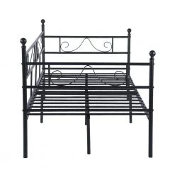 Black Frosted Twin Daybed Bed Metal Frame by Homy Casa 15 Black Frosted Twin Daybed Bed Metal Frame by Homy Casa -Homy Casa Shop black homy casa daybeds sorosis frosted black gf twin 1f 1000