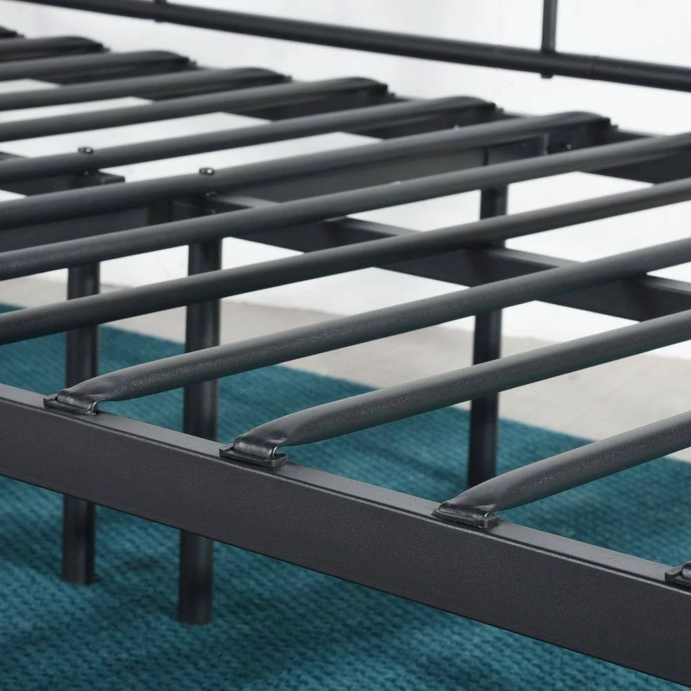 Black Frosted Twin Daybed Bed Metal Frame by Homy Casa 9 Black Frosted Twin Daybed Bed Metal Frame by Homy Casa - Image 7