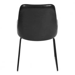 Duke Black Faux Leather Upholstered Side Dining Chairs(Set of 2) by Homy Casa -Homy Casa Shop black homy casa dining chairs duke black 2pcs 44 1000