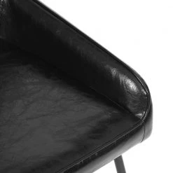 Duke Black Faux Leather Upholstered Side Dining Chairs(Set of 2) by Homy Casa -Homy Casa Shop black homy casa dining chairs duke black 2pcs 66 1000