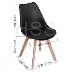 Black Carbon Loft Rivas Mid-Century Modern Faux Leather Dining Chair Parsons Chair (Set of 4) by Homy Casa -Homy Casa Shop black homy casa dining chairs frankfurt black 4pcs 76 1000