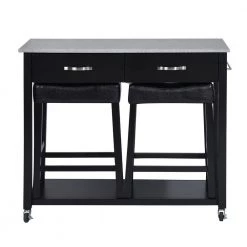 KAYLA Black 3 Pieces Rectangle Solid Wood Bar Set by Homy Casa 13 KAYLA Black 3 Pieces Rectangle Solid Wood Bar Set by Homy Casa -Homy Casa Shop black homy casa dining room sets hd kayla black c3 1000