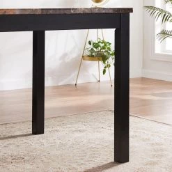 5-Piece Faux Marble Top Black Dining Set by Homy Casa -Homy Casa Shop black homy casa dining room sets hd syed 66 1000