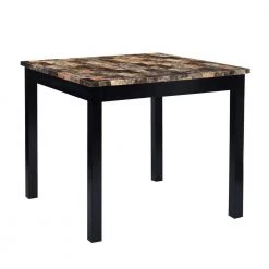 5-Piece Faux Marble Top Black Dining Set by Homy Casa -Homy Casa Shop black homy casa dining room sets hd syed c3 1000