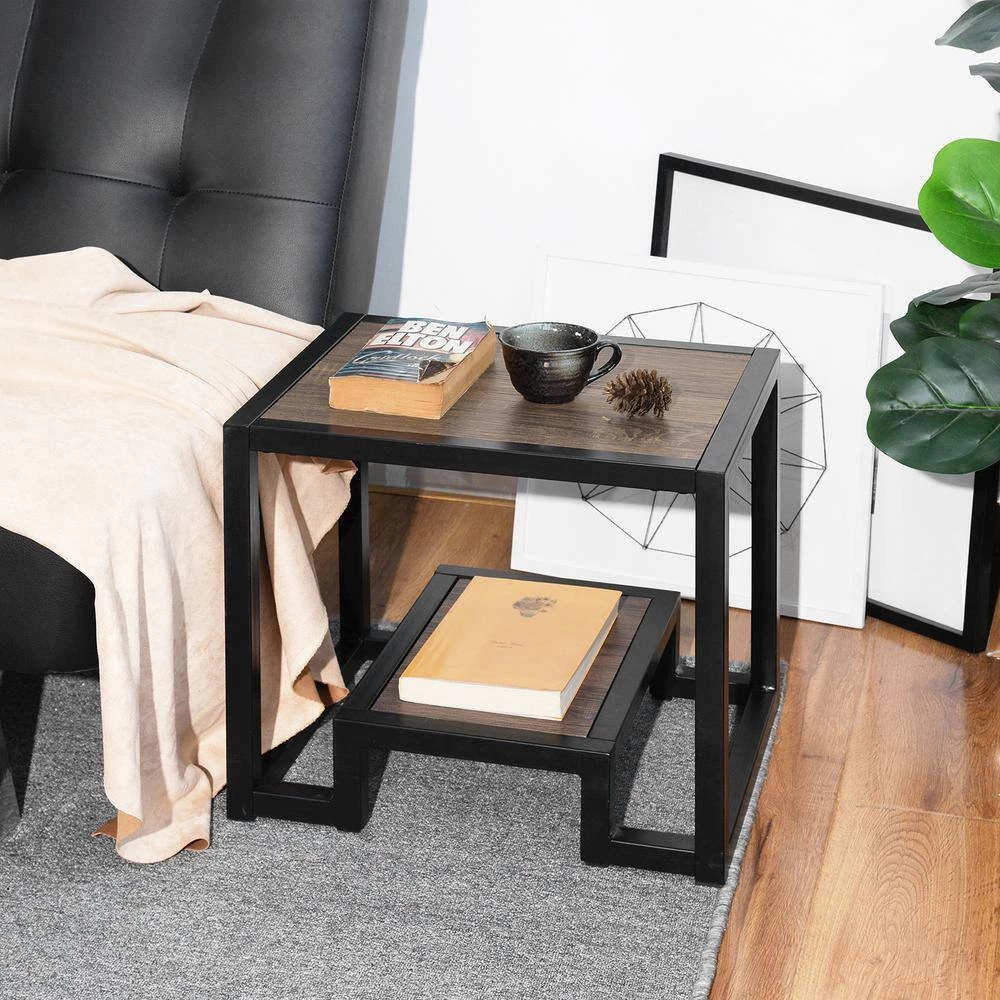 Billee Frame End Table with Storage by Homy Casa 10 Billee Frame End Table with Storage by Homy Casa - Image 8