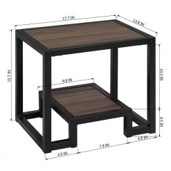 Billee Frame End Table with Storage by Homy Casa 13 Billee Frame End Table with Storage by Homy Casa -Homy Casa Shop black homy casa end side tables suri black end table 4f 1000