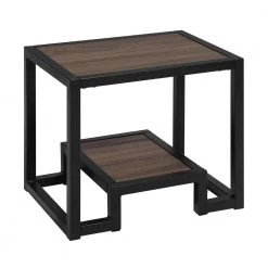 Billee Frame End Table with Storage by Homy Casa