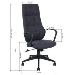 Dewitt Grey High Back Upholstered Executive Office Chair by Homy Casa -Homy Casa Shop black homy casa executive chairs dewitt 44 1000