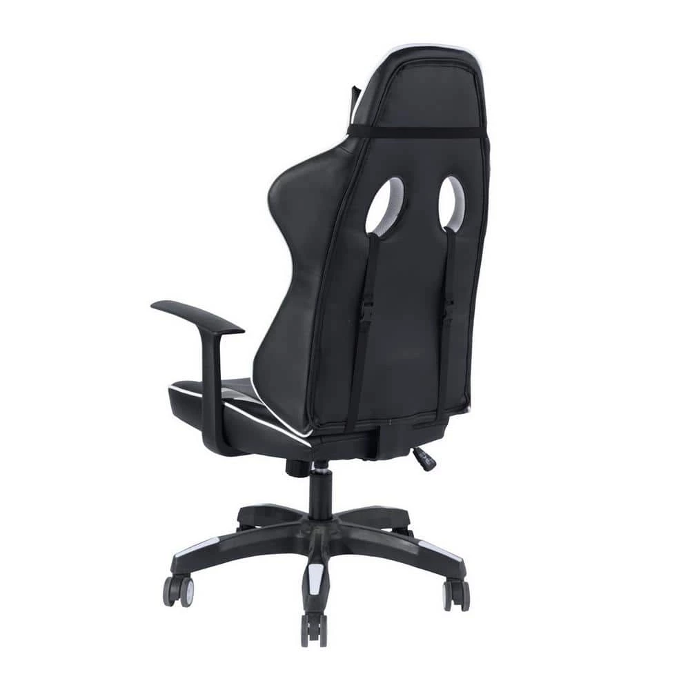 24 in. Width Big and Tall Black Faux Leather Gaming Chair with Adjustable Height by Homy Casa 7 24 in. Width Big and Tall Black Faux Leather Gaming Chair with Adjustable Height by Homy Casa - Image 5