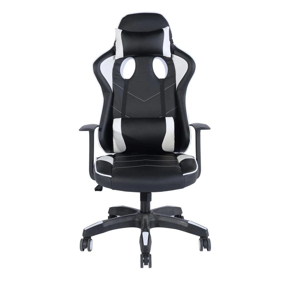 24 in. Width Big and Tall Black Faux Leather Gaming Chair with Adjustable Height by Homy Casa 5 24 in. Width Big and Tall Black Faux Leather Gaming Chair with Adjustable Height by Homy Casa - Image 3