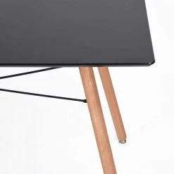 London 47.2 in. Rectangular Black MDF Dining Table (Seats 4) by Homy Casa -Homy Casa Shop black homy casa kitchen dining tables london matt black a 5347 1f 1000