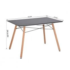 London 47.2 in. Rectangular Black MDF Dining Table (Seats 4) by Homy Casa -Homy Casa Shop black homy casa kitchen dining tables london matt black a 5347 4f 1000