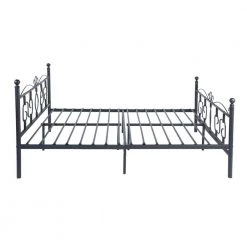 Conway Double Size Black Metal Bed Frame by Homy Casa 14 Conway Double Size Black Metal Bed Frame by Homy Casa -Homy Casa Shop black homy casa platform beds conway db bk 4f 1000