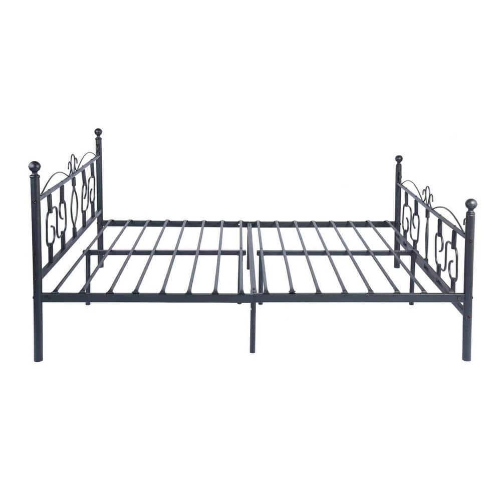 Conway Double Size Black Metal Bed Frame by Homy Casa 6 Conway Double Size Black Metal Bed Frame by Homy Casa - Image 4