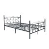 Conway Double Size Black Metal Bed Frame by Homy Casa -Homy Casa Shop black homy casa platform beds conway db bk 64 1000