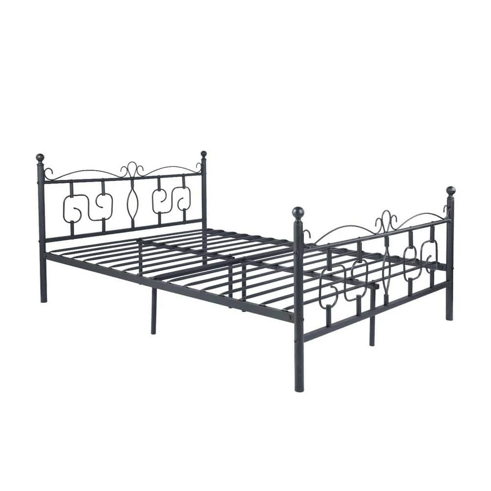 Conway Double Size Black Metal Bed Frame by Homy Casa 3 Conway Double Size Black Metal Bed Frame by Homy Casa