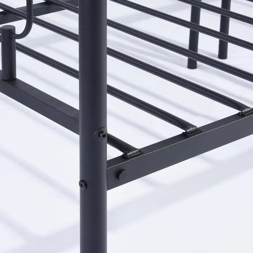 Conway Double Size Black Metal Bed Frame by Homy Casa 10 Conway Double Size Black Metal Bed Frame by Homy Casa - Image 8