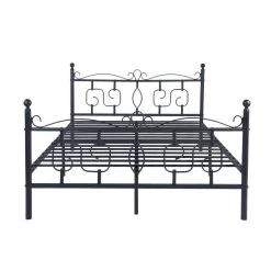 Conway Double Size Black Metal Bed Frame by Homy Casa 13 Conway Double Size Black Metal Bed Frame by Homy Casa -Homy Casa Shop black homy casa platform beds conway db bk c3 1000
