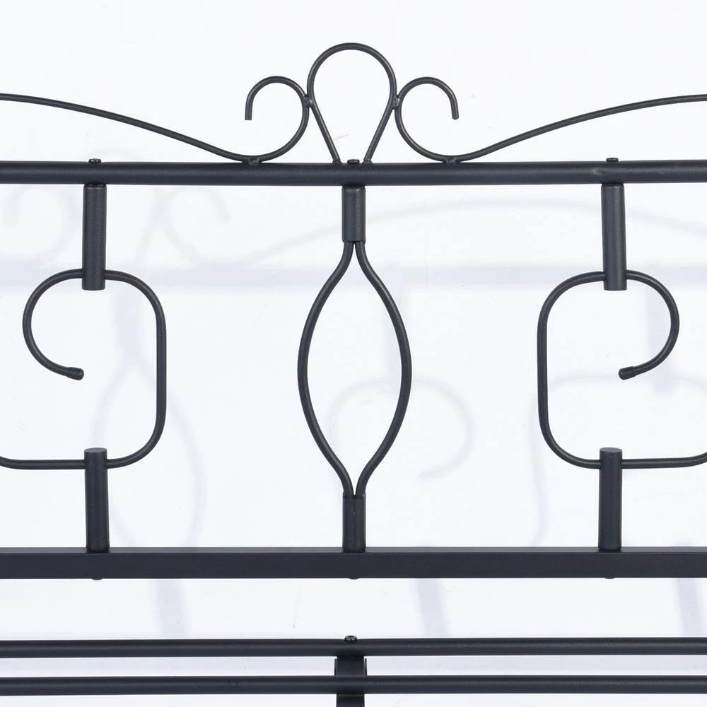 Conway Double Size Black Metal Bed Frame by Homy Casa 9 Conway Double Size Black Metal Bed Frame by Homy Casa - Image 7