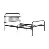 Metal Standard Black Full Platform Bed Foundation with Headboard by Homy Casa