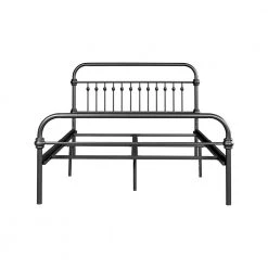 Metal Standard Black Full Platform Bed Foundation with Headboard by Homy Casa -Homy Casa Shop black homy casa platform beds gobert full c3 1000