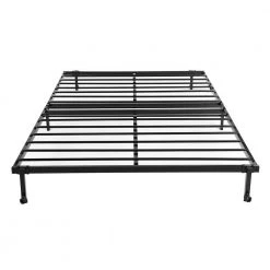 Lia 77.4 in. W Black Metal Frame Double Platform Bed by Homy Casa -Homy Casa Shop black homy casa platform beds hd lia double bk 1f 1000