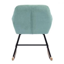Maniar Casual Green Upholstered Armed Rocking Chair by Homy Casa -Homy Casa Shop black homy casa rockers gliders ottomans hd maniar light green 1f 1000