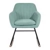Maniar Casual Green Upholstered Armed Rocking Chair by Homy Casa -Homy Casa Shop black homy casa rockers gliders ottomans hd maniar light green 64 1000