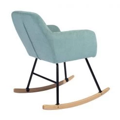 Maniar Casual Green Upholstered Armed Rocking Chair by Homy Casa -Homy Casa Shop black homy casa rockers gliders ottomans hd maniar light green 77 1000