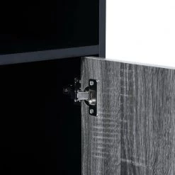 Urfer Black Manufactured Wood SideBoard by Homy Casa -Homy Casa Shop black homy casa sideboards buffet tables urfer 1d 1000