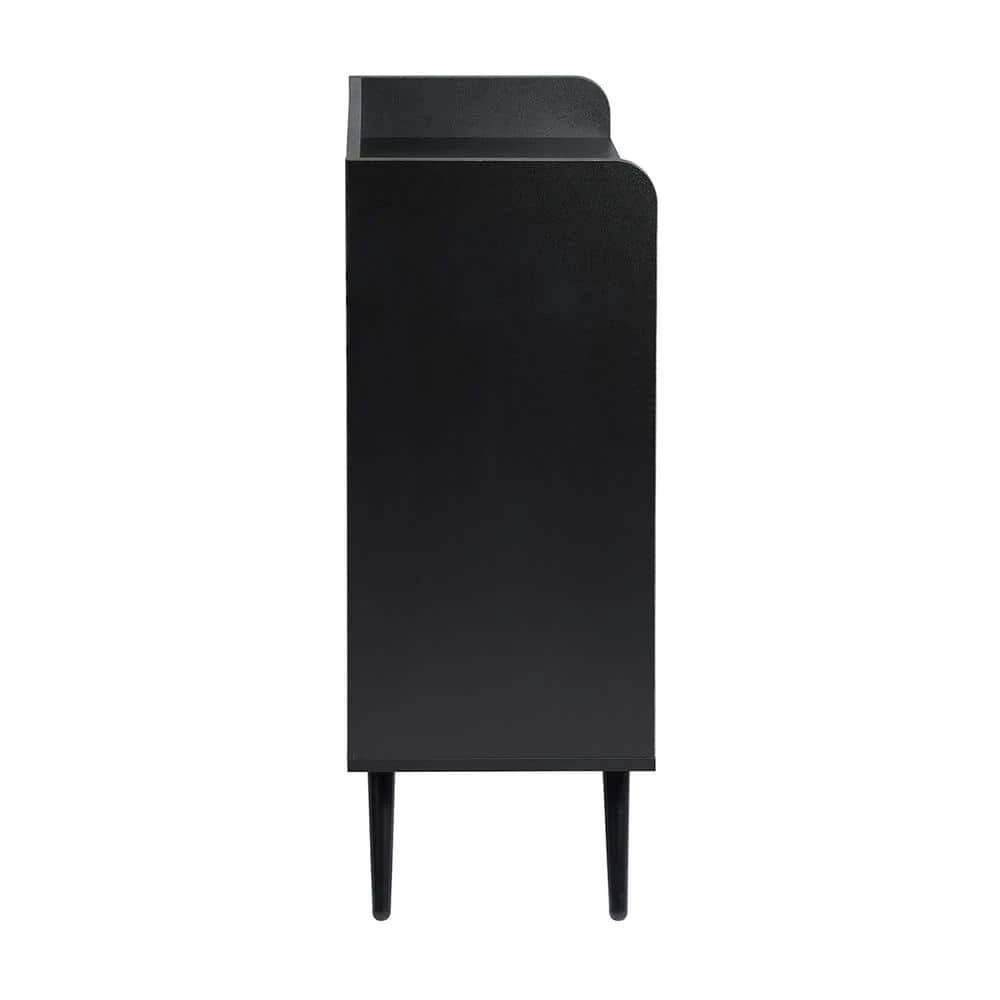 Vold Black Manufactured Wood Sideboard by Homy Casa 10 Vold Black Manufactured Wood Sideboard by Homy Casa - Image 8