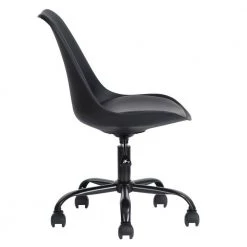 18.7 in. Width Standard Black Faux Leather Task Chair with Adjustable Height by Homy Casa -Homy Casa Shop black homy casa task chairs blokhus black rf 4f 1000