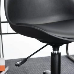 18.7 in. Width Standard Black Faux Leather Task Chair with Adjustable Height by Homy Casa -Homy Casa Shop black homy casa task chairs blokhus black rf 76 1000