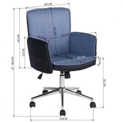 Zak Black Upholstered Armrest Big Office Chair by Homy Casa -Homy Casa Shop black homy casa task chairs zak ykc 76 1000