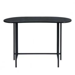 Geriude 43.3 in. Curved Black Writing Desk by Homy Casa -Homy Casa Shop black homy casa writing desks hd geriude 4f 1000