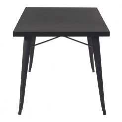 Meilen 47.2 in. Black Rectangle Metal Top With Metal Frame ( Seats 4 ) by Homy Casa 16 Meilen 47.2 in. Black Rectangle Metal Top With Metal Frame ( Seats 4 ) by Homy Casa -Homy Casa Shop black metal homy casa kitchen dining tables meilen black 4f 1000