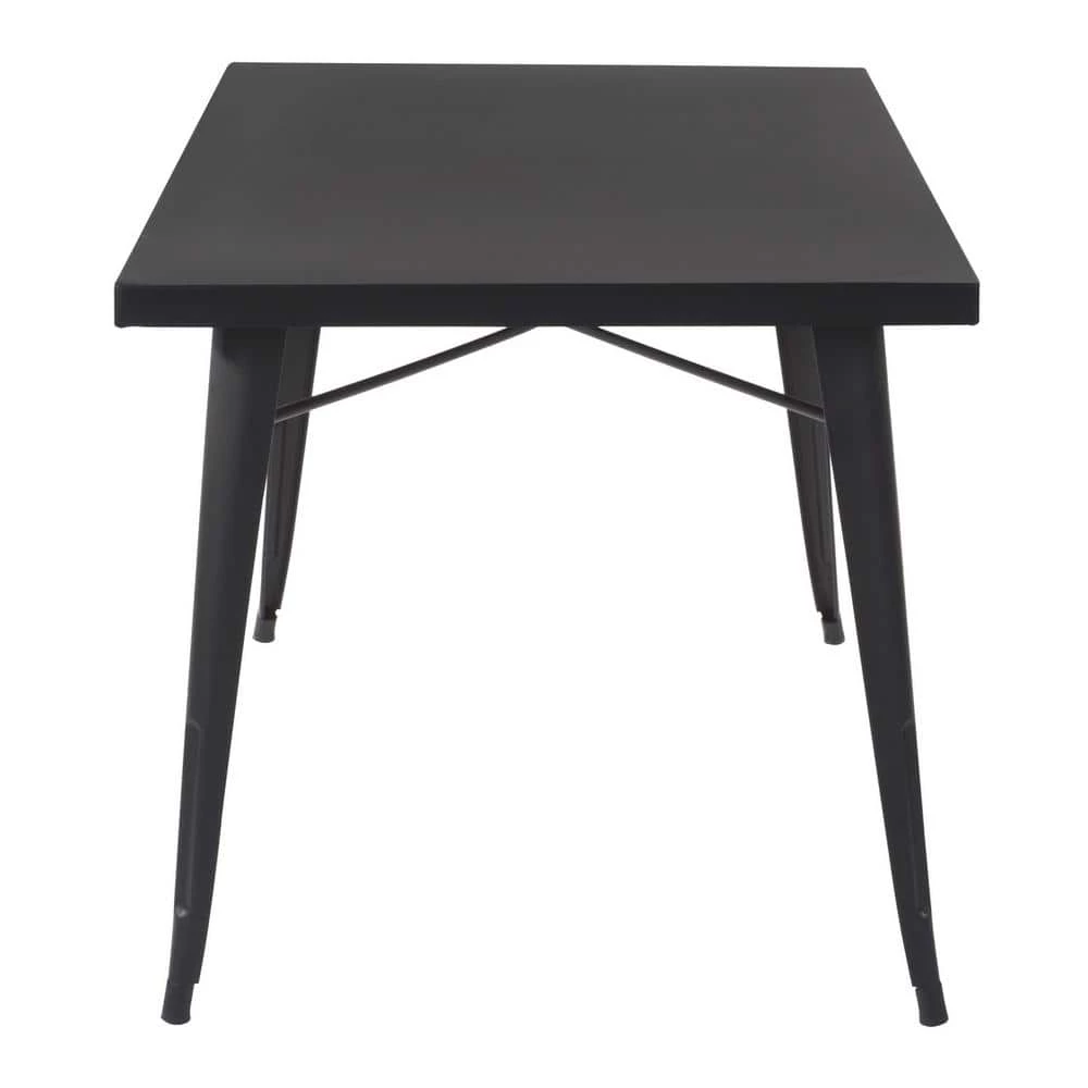 Meilen 47.2 in. Black Rectangle Metal Top With Metal Frame ( Seats 4 ) by Homy Casa 8 Meilen 47.2 in. Black Rectangle Metal Top With Metal Frame ( Seats 4 ) by Homy Casa - Image 6