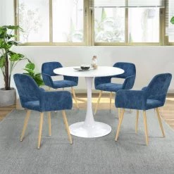 Cromwell Blue Upholstered Velvet Dining Chair( Set of 1) by Homy Casa 20 Cromwell Blue Upholstered Velvet Dining Chair( Set of 1) by Homy Casa -Homy Casa Shop blue homy casa accent chairs hd cromwell velvet blue 76 1000