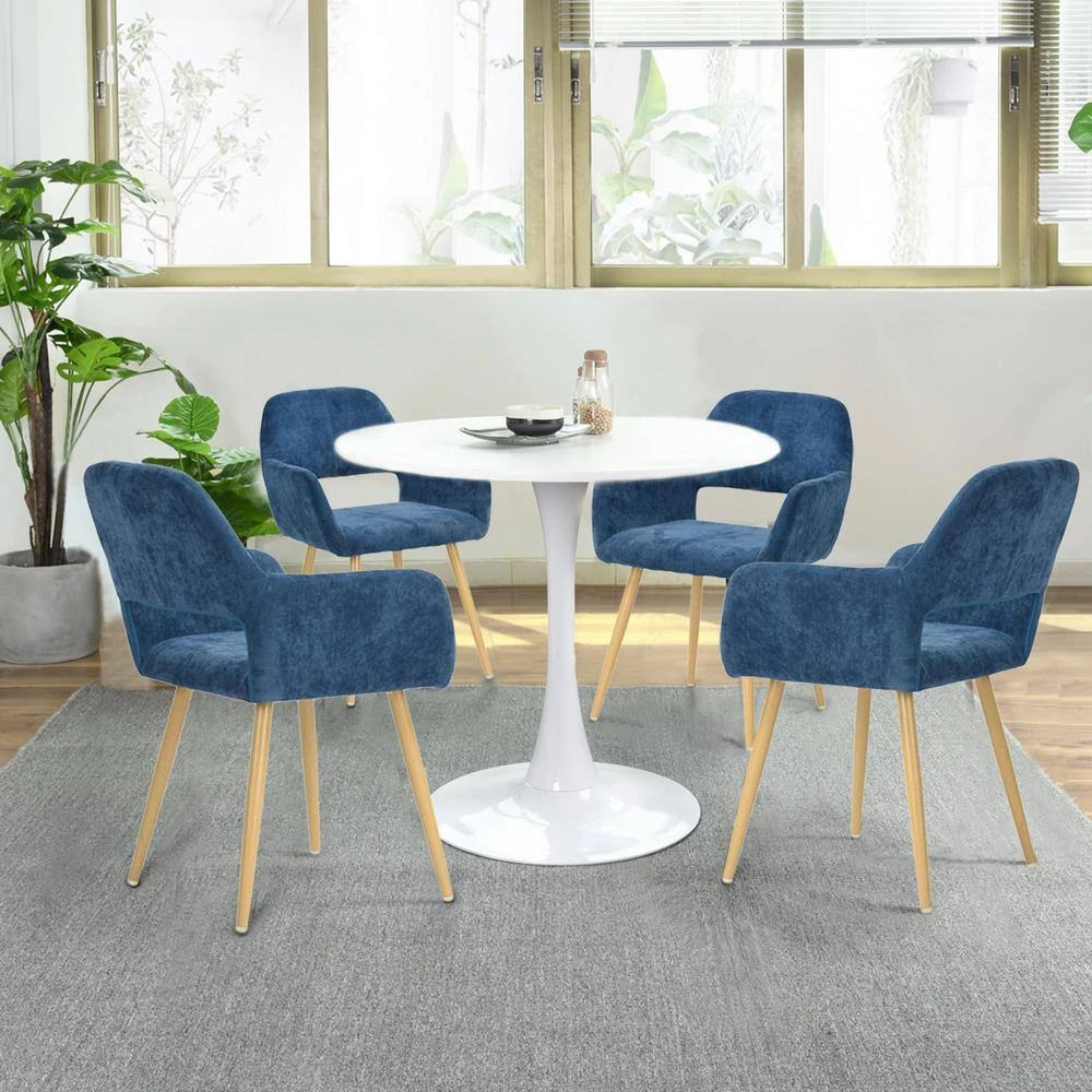 Cromwell Blue Upholstered Velvet Dining Chair( Set of 1) by Homy Casa 11 Cromwell Blue Upholstered Velvet Dining Chair( Set of 1) by Homy Casa - Image 9