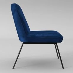 Navy Blue Slipper Accent Chair (Set of 2) by Homy Casa -Homy Casa Shop blue homy casa accent chairs mooney navy blue a 1f 1000