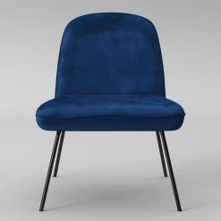 Navy Blue Slipper Accent Chair (Set of 2) by Homy Casa -Homy Casa Shop blue homy casa accent chairs mooney navy blue a 4f 1000