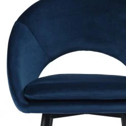 2-Piece Blue Modern Velvet Bar Chairs with Back, Leisure Chairs Dinning Chairs for Home and Office by Homy Casa -Homy Casa Shop blue homy casa bar stools kenzie velvet vavy blue bar black gold l 44 1000