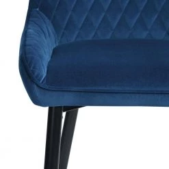 Rabiot 40 in. Blue Low Back Metal Frame Bar Stool with Velvet Seat ( Set of 2) by Homy Casa -Homy Casa Shop blue homy casa bar stools rabiot bar blue 1d 1000