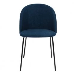 Puzzle Navy Blue Fabric Dining Chairs (Set of 2) by Homy Casa -Homy Casa Shop blue homy casa dining chairs puzzle navy blue c3 1000