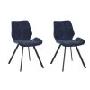 Deep Blue Fabric Upholstered Dining Chairs (Set of 2) by Homy Casa 2 Deep Blue Fabric Upholstered Dining Chairs (Set of 2) by Homy Casa -Homy Casa Shop blue homy casa dining chairs safari dblue a 64 1000