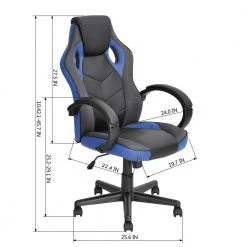 Blue Office Chair Racing Office PU Mesh Cover by Homy Casa -Homy Casa Shop blue homy casa gaming chairs linton blue lp lmkz 44 1000