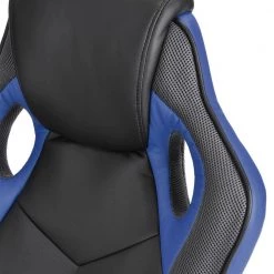 Blue Office Chair Racing Office PU Mesh Cover by Homy Casa -Homy Casa Shop blue homy casa gaming chairs linton blue lp lmkz 76 1000