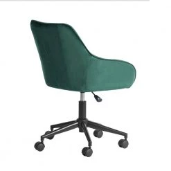 ALEXON Blue Velvet Office Chair with Non-Adjustable Arms by Homy Casa -Homy Casa Shop blue homy casa office stools hd alexon green 1f 1000